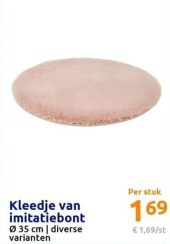 Action Kleedje van imitatiebont Ø 35 cm aanbieding