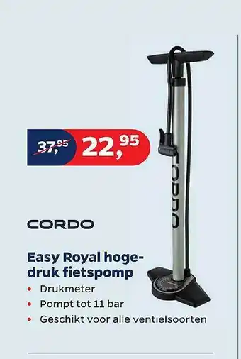 Bike Totaal Cordo Easy Royal Hogedruk Fietspomp aanbieding