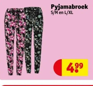 Kruidvat Pyjamabroek s/m en l/xl aanbieding