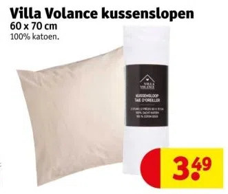 Kruidvat Villa volance kussenslopen 60 x 70 cm 100% katoen. aanbieding