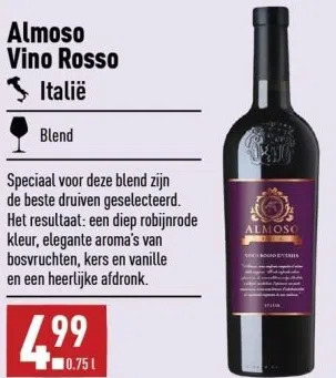ALDI Almoso vino rosso aanbieding