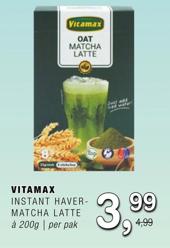 Amazing Oriëntal Vitamax instant haver matcha latte aanbieding