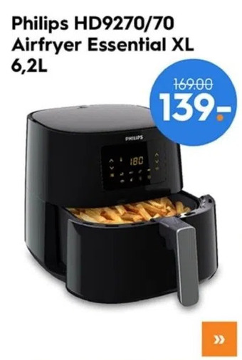 Blokker Philips hd9270/70 airfryer essential xl 6,2l aanbieding