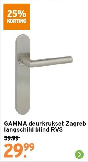 GAMMA Gamma deurkrukset zagreb langschild blind rvs aanbieding