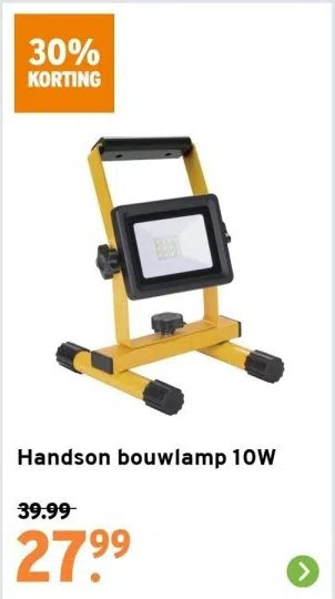 GAMMA Handson bouwlamp 10w aanbieding