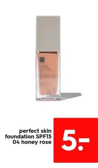 HEMA Perfect skin foundation spf15 04 honey rose aanbieding