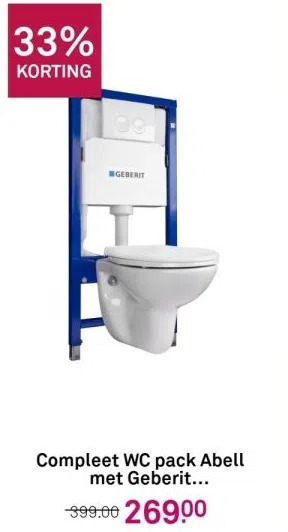 Karwei Compleet wc pack abell met geberit inbouwreservoir up100 aanbieding