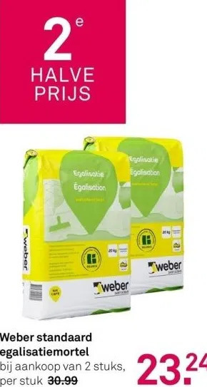 Karwei Weber standaard egalisatiemortel aanbieding