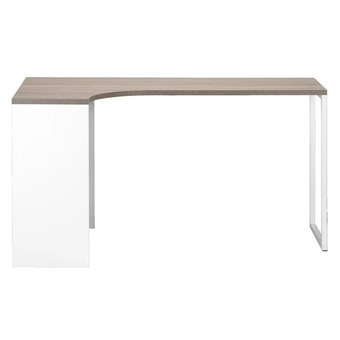 Leen Bakker Hoekbureau hannover - wit/truffel - 76,8x145x81 cm aanbieding