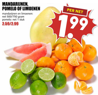 MCD Supermarkt Mandarijnen, pomelo of limoenen aanbieding