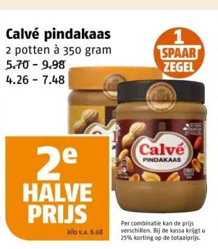 Poiesz Calvé pindakaas aanbieding