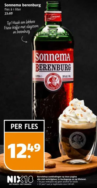 Poiesz Sonnema berenburg fles à 1 liter aanbieding