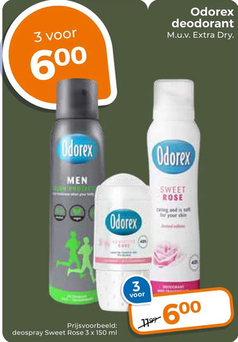 Trekpleister Odorex deodorant aanbieding