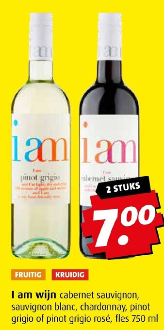 Boni I am wijn 750ml aanbieding