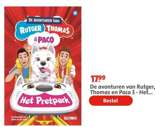 Bruna De avonturen van rutger, thomas en paco 3 - het pretpark aanbieding