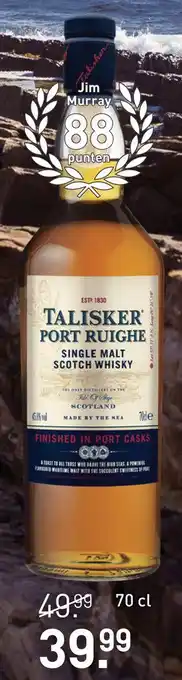 Gall & Gall Talisker Port Ruighe 70CL Whisky aanbieding