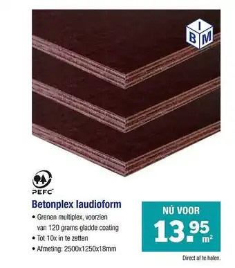 Pontmeyer PEFC Betonplex Laudioform aanbieding