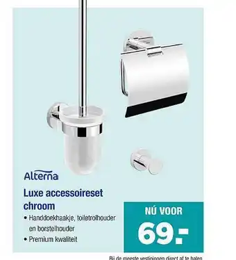 Pontmeyer Alterna Luxe Accessoireset Chroom aanbieding