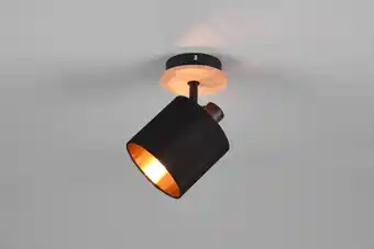Bol.com Reality - led wandspot - wandverlichting - e14 fitting - rond - bruin - aluminium aanbieding