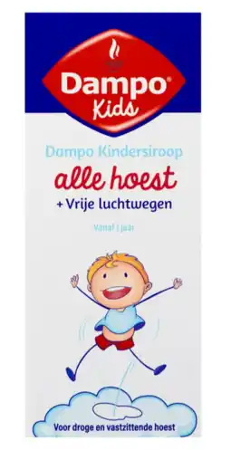 De Online Drogist Dampo kindersiroop alle hoest + vrije luchtwegen 100ml aanbieding
