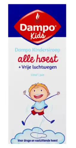 De Online Drogist Dampo kindersiroop alle hoest + vrije luchtwegen 100ml aanbieding