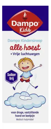 De Online Drogist Dampo kind kindersiroop alle hoest + vrije luchtwegen 120ml aanbieding