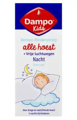 De Online Drogist Dampo kindersiroop alle hoest + vrije luchtwegen nacht 100ml aanbieding