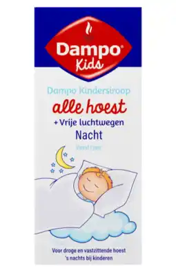 De Online Drogist Dampo kindersiroop alle hoest + vrije luchtwegen nacht 100ml aanbieding