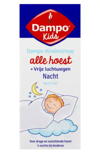 De Online Drogist Dampo kindersiroop alle hoest + vrije luchtwegen nacht 100ml aanbieding