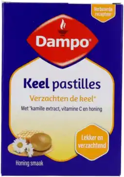 De Online Drogist Dampo keelpastilles honing & vitamine c 24st aanbieding