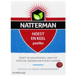 De Online Drogist Natterman hoest en keel pastilles 20st aanbieding