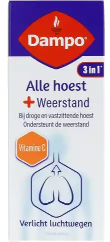 De Online Drogist Dampo 3-in-1 alle hoest + weerstand siroop 150ml aanbieding