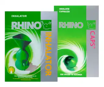 De Online Drogist Rhino caps rhino inhalator en caps combiset 2 stuks aanbieding