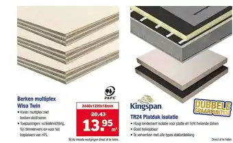 Pontmeyer Kingspan TR24 Platdak Isolatie 2440x1220x18mm aanbieding