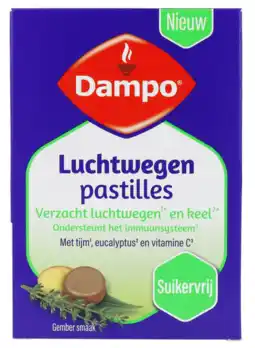 De Online Drogist Dampo luchtwegen pastilles gembersmaak 24st aanbieding