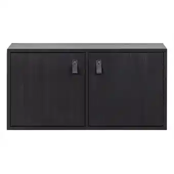 fonQ Vtwonen lower case 2-deurs - grenen - zwart - 41x81x35 aanbieding
