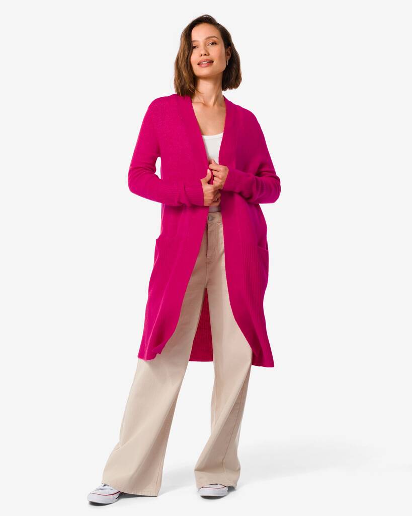 Hema dames vest lana gebreid roze (roze) aanbieding bij HEMA
