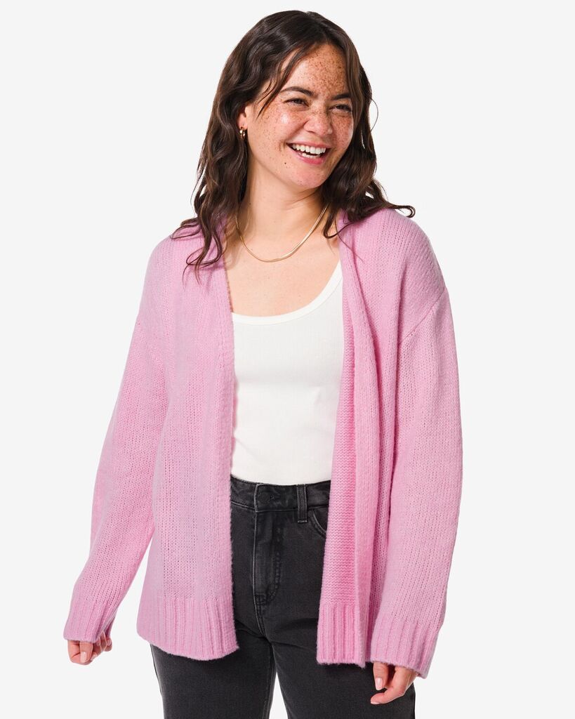 Hema dames vest gebreid gabby lila (lila) aanbieding bij HEMA