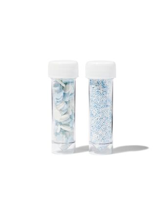 HEMA Hema versierplezier eetbare sprinkles - babyfeest blauw aanbieding