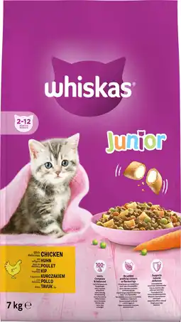 Intratuin Whiskas kattenvoer droogvoer kip kitten 7 kg aanbieding