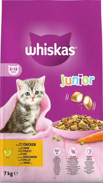 Intratuin Whiskas kattenvoer droogvoer kip kitten 7 kg aanbieding