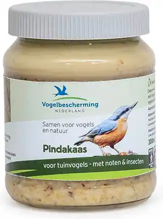 Intratuin Vogelbescherming nederland vogelpindakaas met noten en insecten 330 g aanbieding