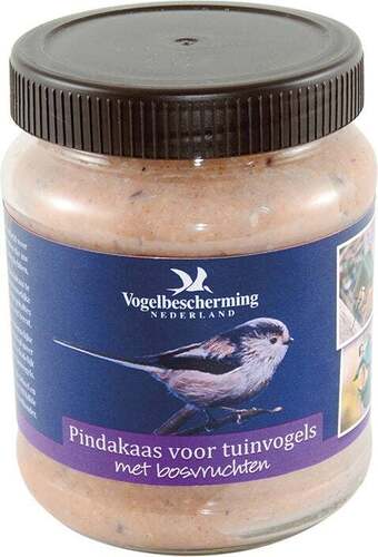 Intratuin Vogelbescherming nederland pindakaas voor tuinvogels met bosvruchten 330 g aanbieding