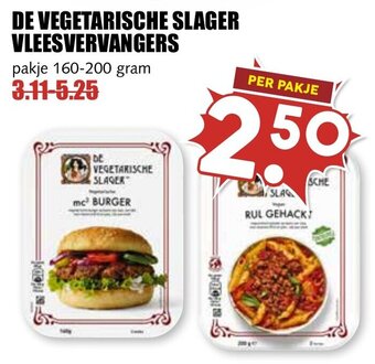 De Boerenschuur DE VEGETARISCHE SLAGER VLEESVERVANGERS 160 - 200 gram aanbieding