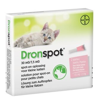 Welkoop Dronspot kleine kat - wormenmiddel - 2 stuks aanbieding