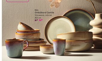 Leen Bakker Ontbijtbord Camille Stoneware, naturel, aanbieding