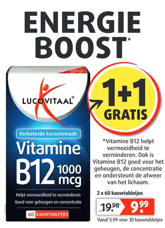 Lucovitaal Vitamine B1200 1000 mcg aanbieding