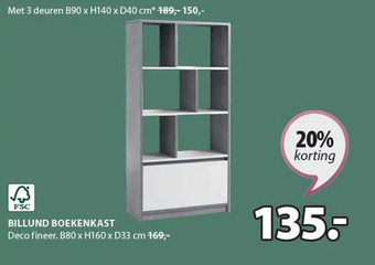 Jysk Billund boekenkast aanbieding