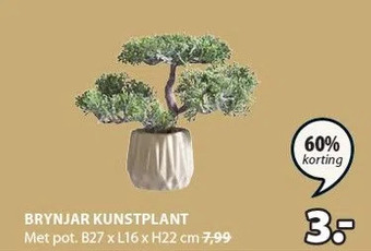 Jysk Brynjar kunstplant aanbieding