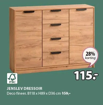 Jysk Jenslev dressoir aanbieding